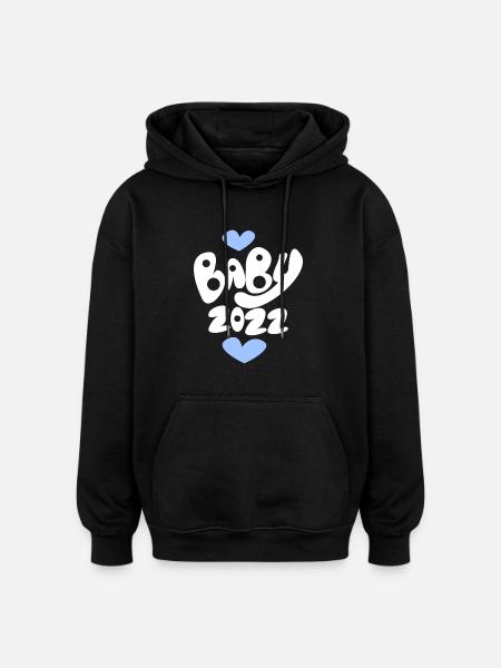 Bébé 2022 - Sweat à capuche oversize unisexe - noir