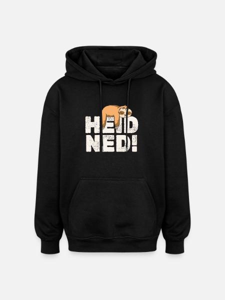 Bayrisches Faultier Hei Ned - Oversized Unisex Hoodie - Schwarz