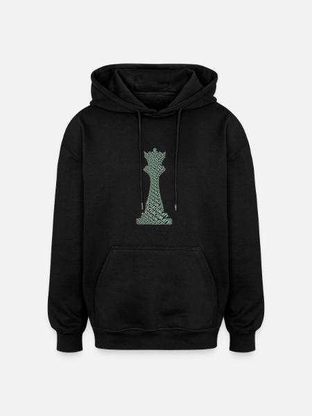 Chess Chess Piece Queen - Oversized Unisex Hoodie - black