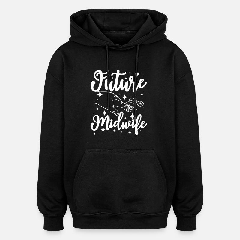 Future sage-femme - Sweat à capuche oversize unisexe - noir