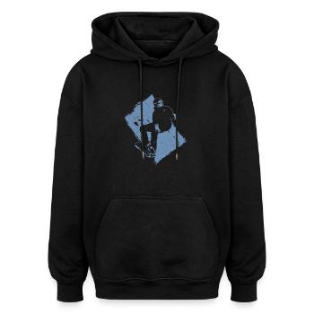 Snowboard Snowboarder Grunge Design - Oversized Unisex Hoodie - Schwarz - Vorne - Noah (186cm)