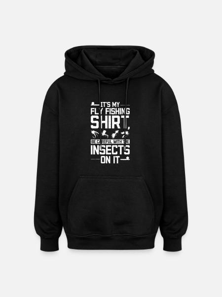 fly fishing bait insects - Oversized Unisex Hoodie - black