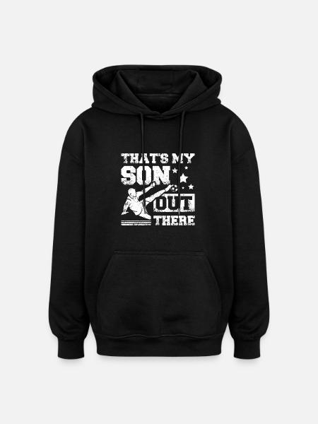 C’est mon fils là-bas Soccer - Sweat à capuche oversize unisexe - noir
