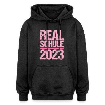 Realschule bestanden Realschulabschluss 2023 - Oversized Unisex Hoodie - Anthrazit - Vorne - Noah (186cm)