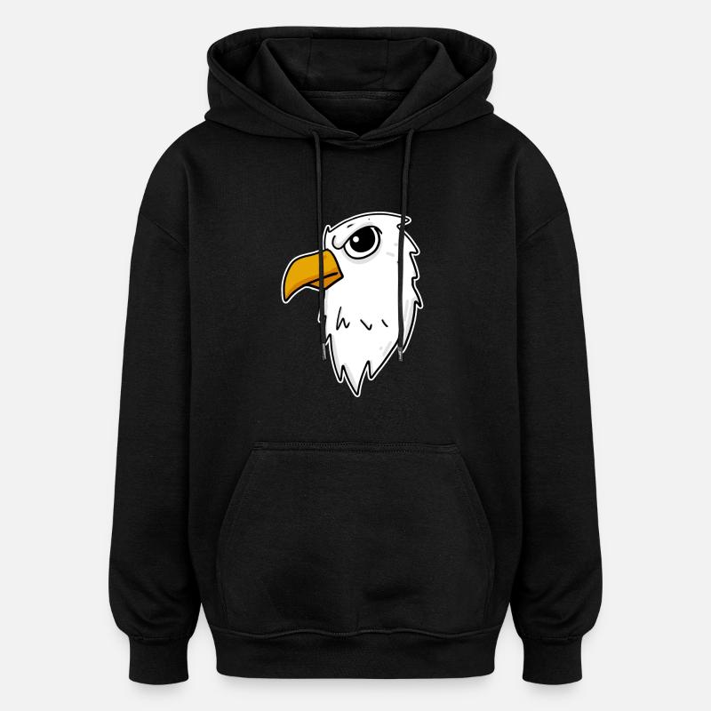Eagle Head - Oversized Unisex Hoodie - black