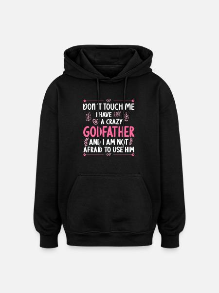 J’ai un parrain fou - Sweat à capuche oversize unisexe - noir