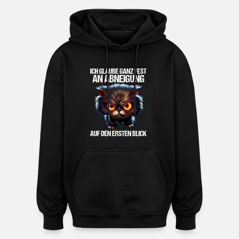 Katze Kätzchen Katzenhalter Katzen Sarkasmus - Oversized Unisex Hoodie - Schwarz