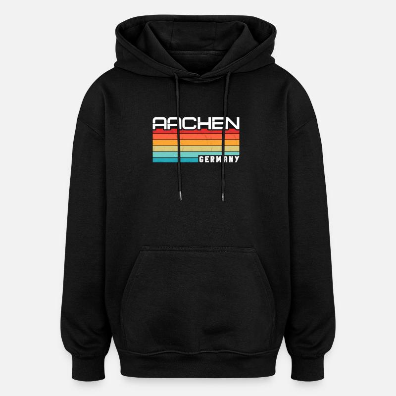 Aachenerin Aachener Aachen - Oversized Unisex Hoodie - black
