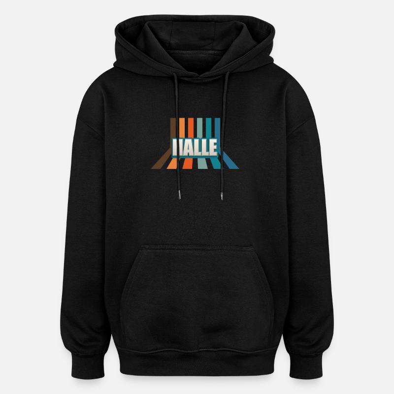 Halleserin Halleser Halle - Sweat à capuche oversize unisexe - noir
