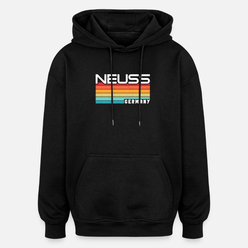 Neusserin Neusser Neuss - Sweat à capuche oversize unisexe - noir