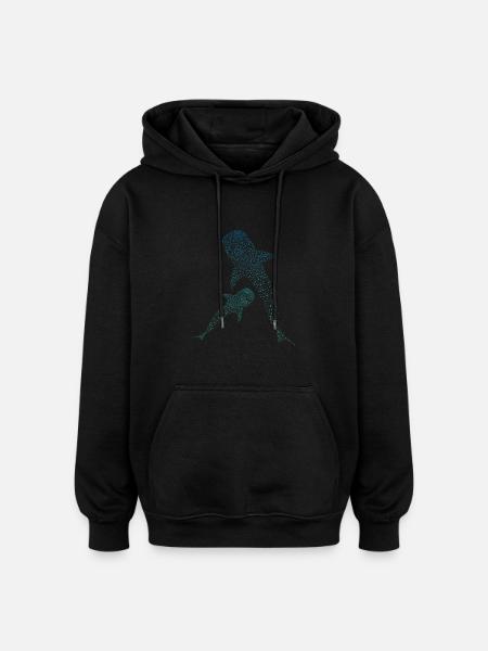 Walhai Whale Shark - Oversized Unisex Hoodie - Schwarz