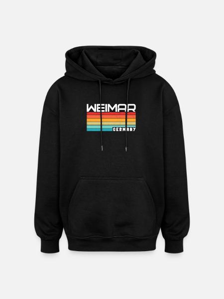 Weimarerin Weimarer Weimar - Oversized Unisex Hoodie - black