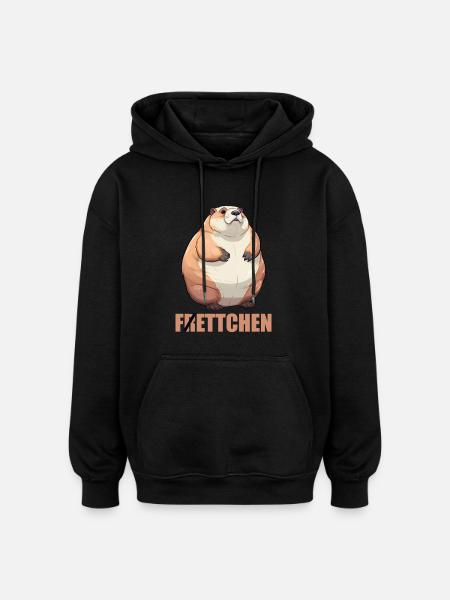 Fat ferret - Oversized Unisex Hoodie - black