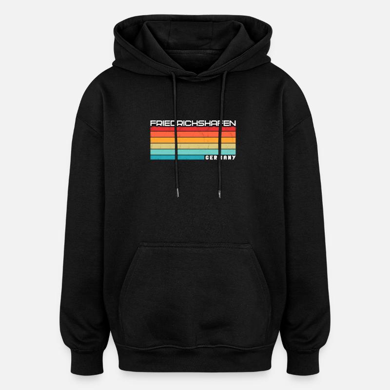 Friedrichshafener Friedrichshafen - Oversized Unisex Hoodie - black