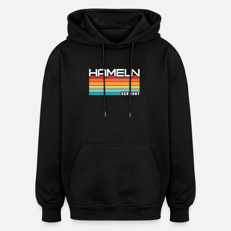 Hamelin Hamelin Hamelin - Sweat à capuche oversize unisexe - noir