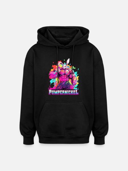 Pumpernickel Musculation Musculation Fitness Memes - Sweat à capuche oversize unisexe - noir