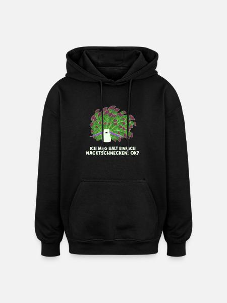 Nudibranch Nacktkiemer Nacktschnecken - Oversized Unisex Hoodie - Schwarz