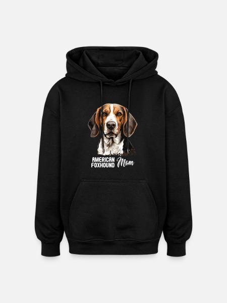 Hund American Foxhound - Oversized Unisex Hoodie - Schwarz