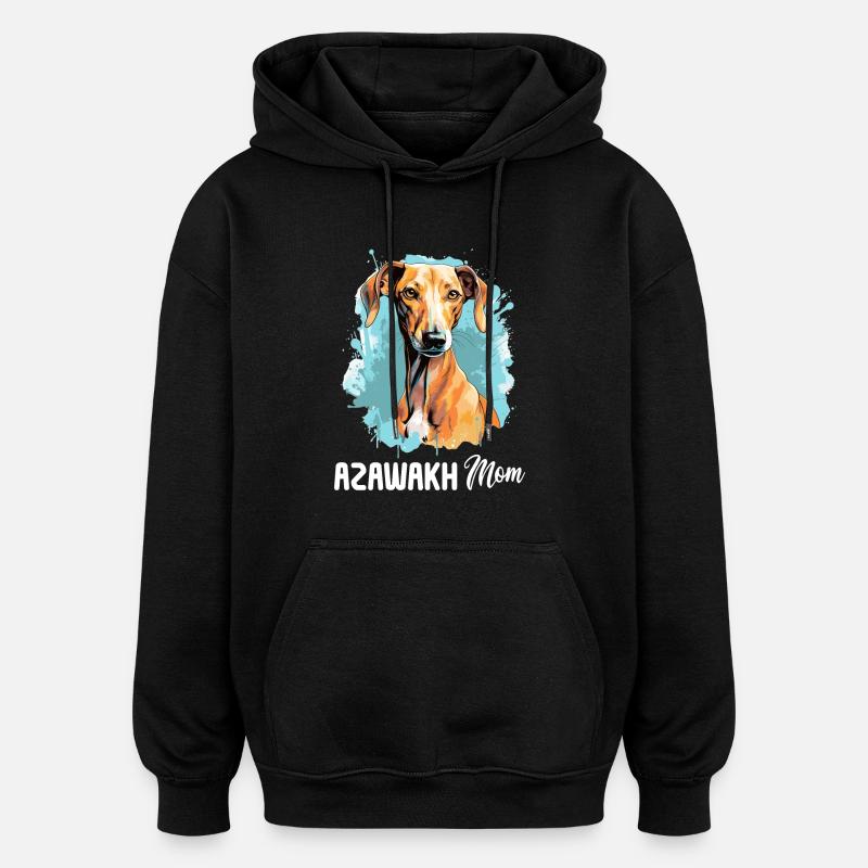 Chien Azawakh - Sweat à capuche oversize unisexe - noir