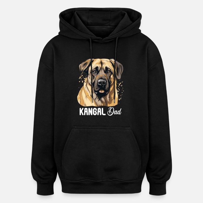 Chien Kangal - Sweat à capuche oversize unisexe - noir