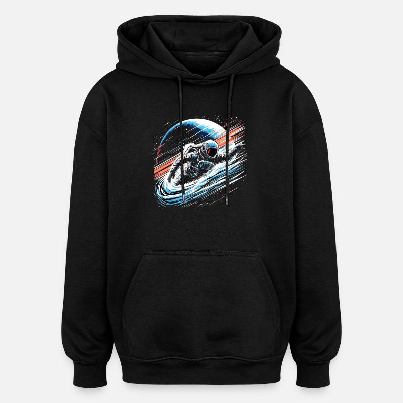 Astronaut Planet Space - Oversized Unisex Hoodie - black