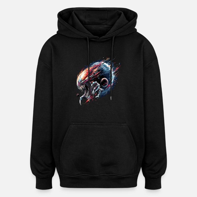 Alien Creature Planète Science-fiction - Sweat à capuche oversize unisexe - noir