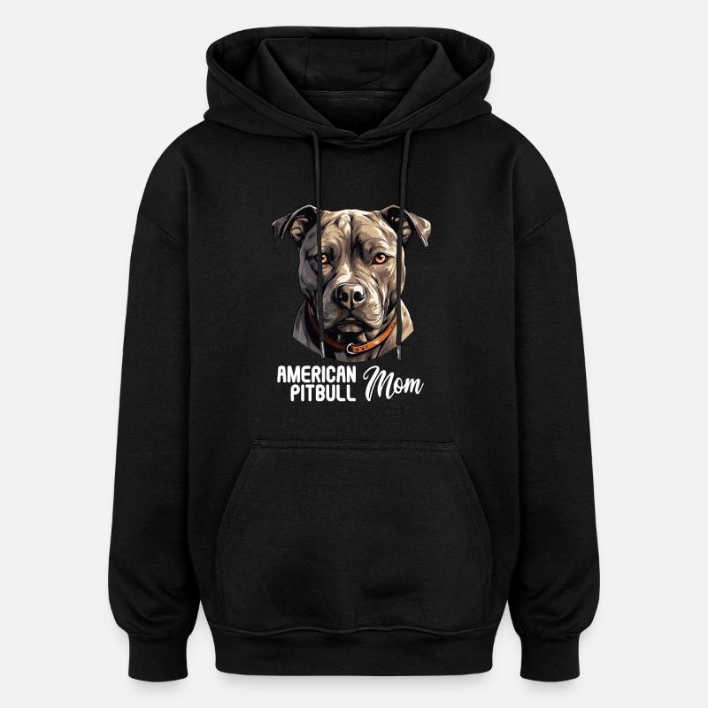 Chien Pitbull américain - Sweat à capuche oversize unisexe - noir