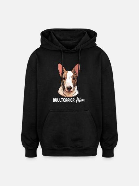 Dog Bull Terrier - Oversized Unisex Hoodie - black