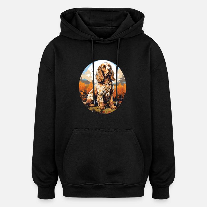 Hund Cocker Spaniel - Oversized Unisex Hoodie - Schwarz