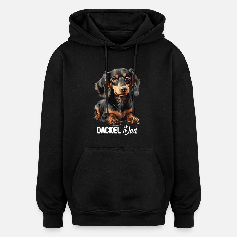 Hund Dackel - Oversized Unisex Hoodie - Schwarz