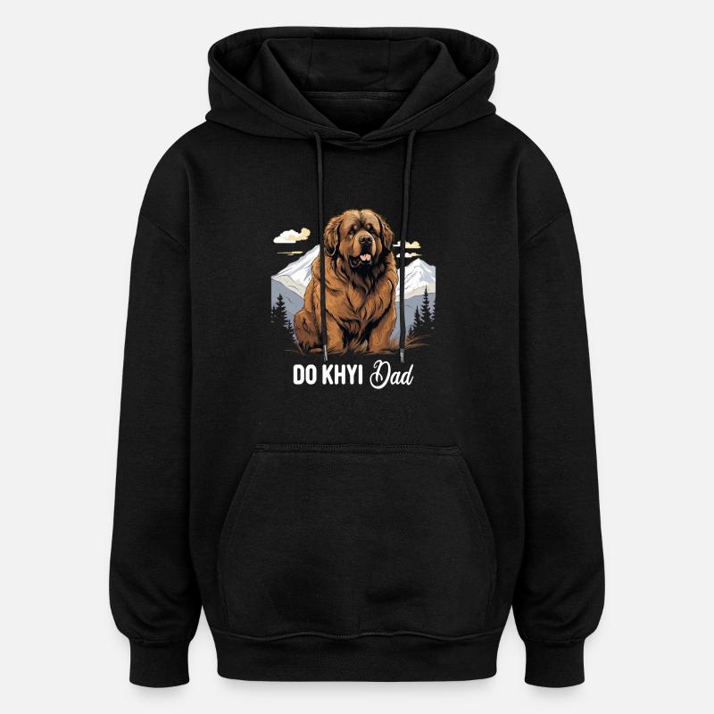 Chien Do Khyi - Sweat à capuche oversize unisexe - noir