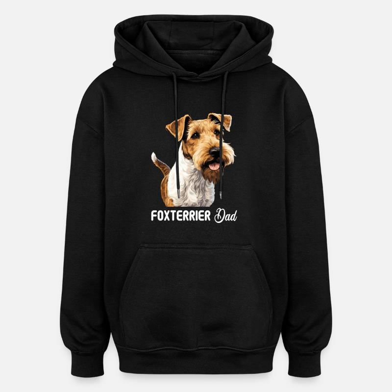 Hund Foxterrier - Oversized Unisex Hoodie - Schwarz