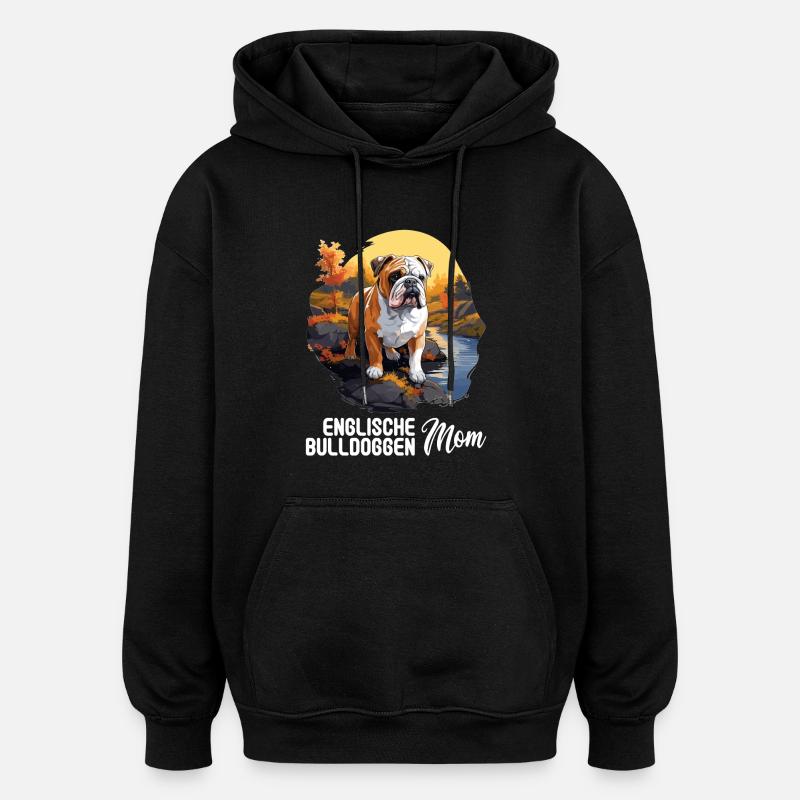 Chien Bouledogue anglais - Sweat à capuche oversize unisexe - noir