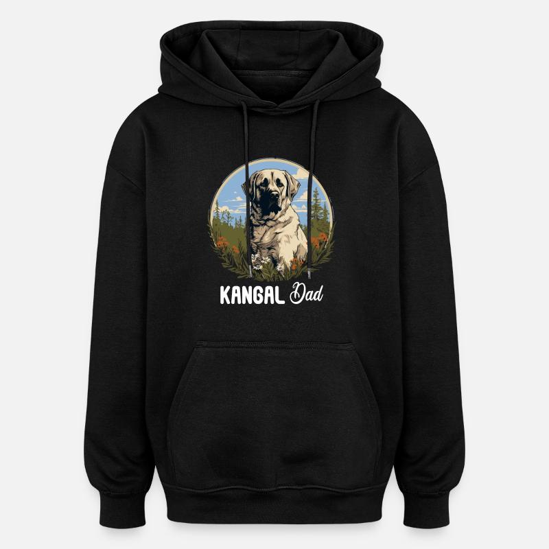 Kangal - Sweat à capuche oversize unisexe - noir