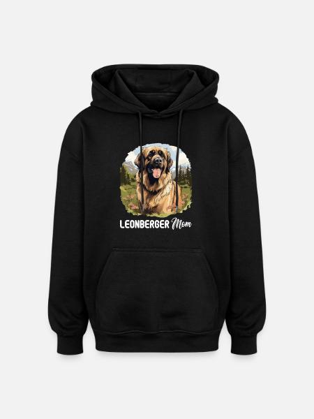 Leonberg - Sweat à capuche oversize unisexe - noir