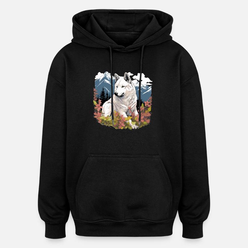 Dog Kishu - Oversized Unisex Hoodie - black