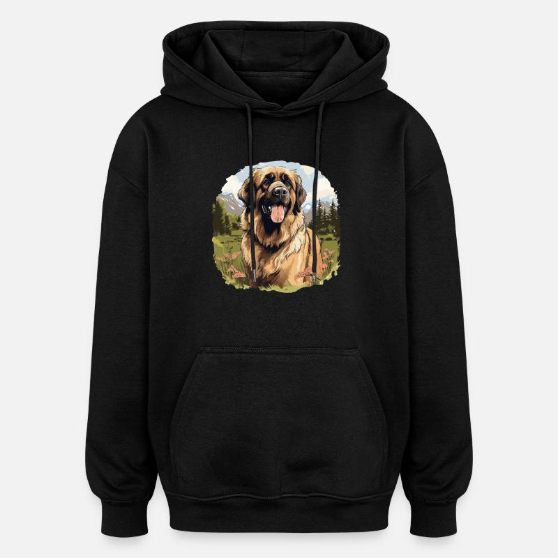 Leonberg - Sweat à capuche oversize unisexe - noir