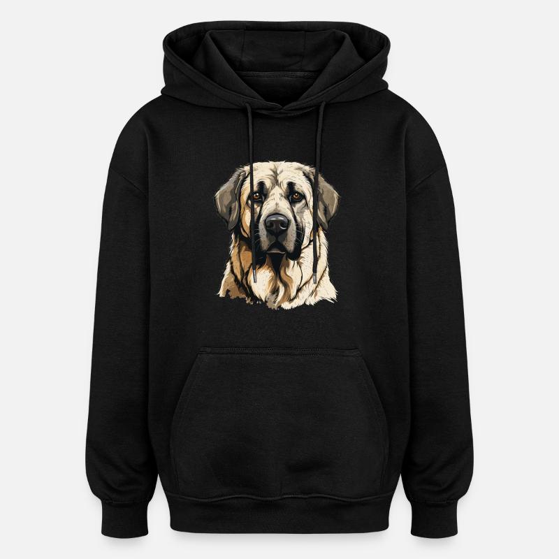 Kangal - Sweat à capuche oversize unisexe - noir