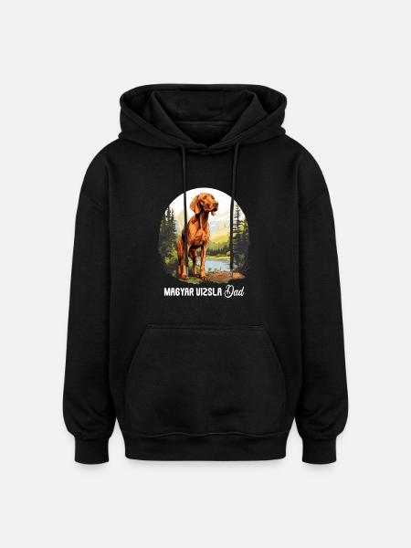 Magyar Vizsla - Oversized Unisex Hoodie - black