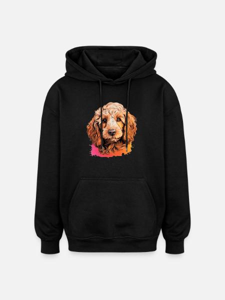 Poodle - Oversized Unisex Hoodie - black