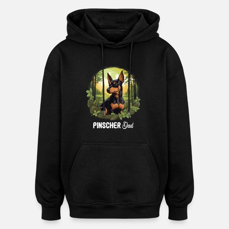 Pinscher - Oversized Unisex Hoodie - black