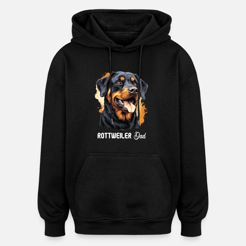 Rottweiler - Sweat à capuche oversize unisexe - noir