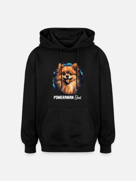 Pomeranian - Oversized Unisex Hoodie - black