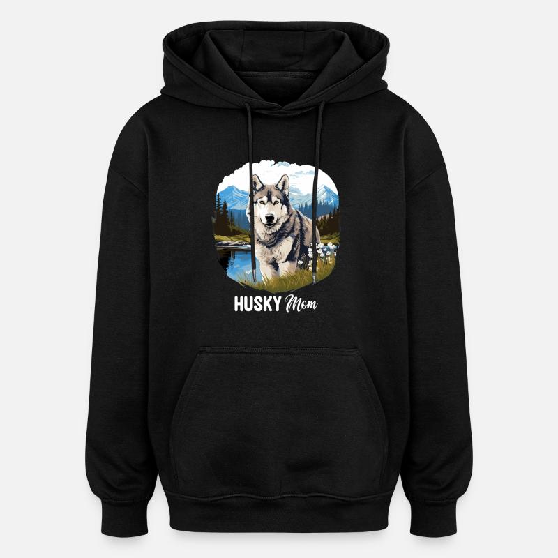 Rauque - Sweat à capuche oversize unisexe - noir