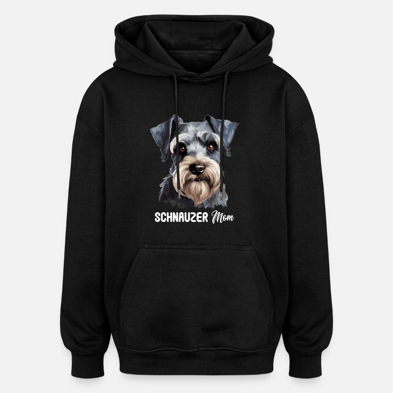 Schnauzer - Sweat à capuche oversize unisexe - noir