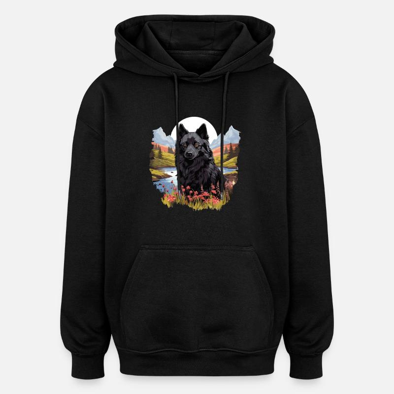 Schipperke - Sweat à capuche oversize unisexe - noir