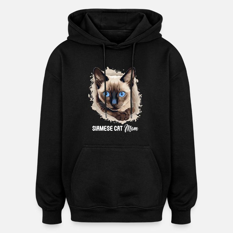 Siamese Cat Siamkatze - Oversized Unisex Hoodie - Schwarz