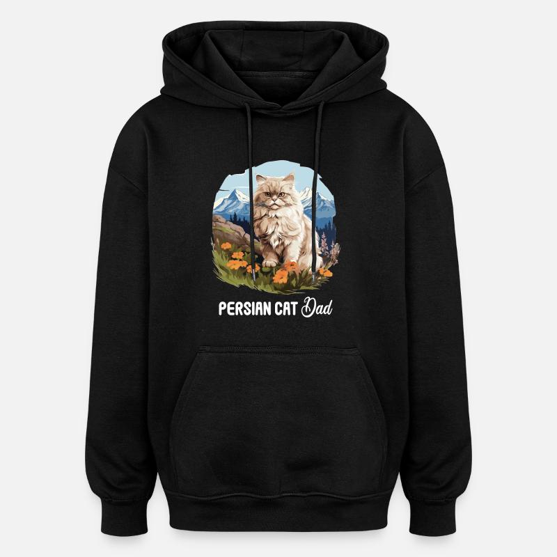 Persian Cat Perser Katze - Oversized Unisex Hoodie - black