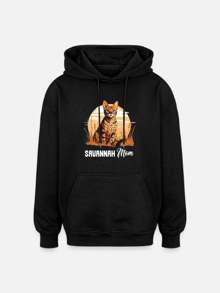 Savane - Sweat à capuche oversize unisexe - noir