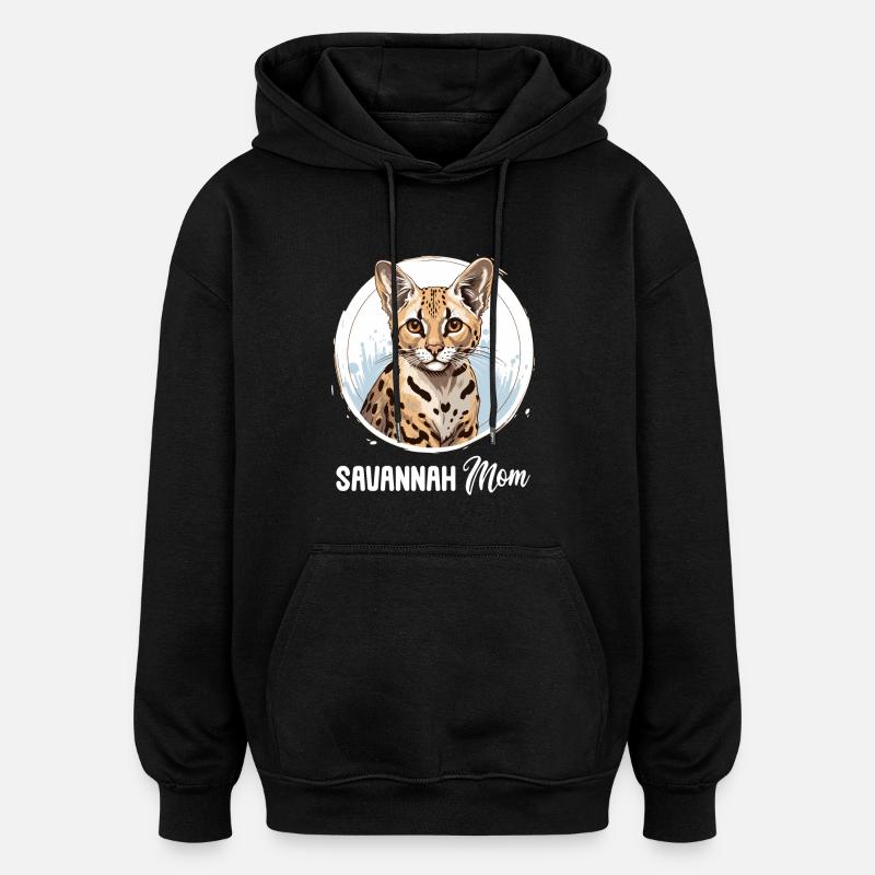 Savane - Sweat à capuche oversize unisexe - noir